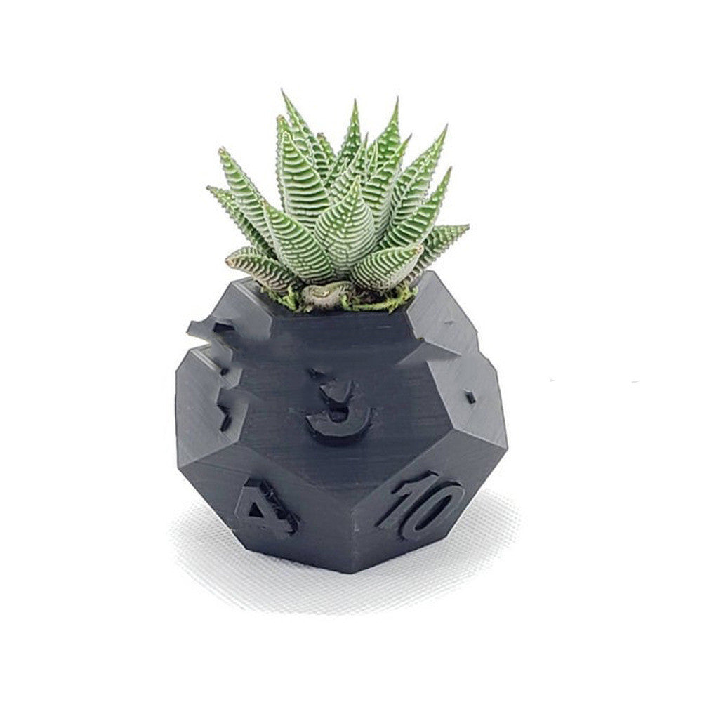 3D Printed Plant Pot Table Top RPG Dice Succulent Planter Set